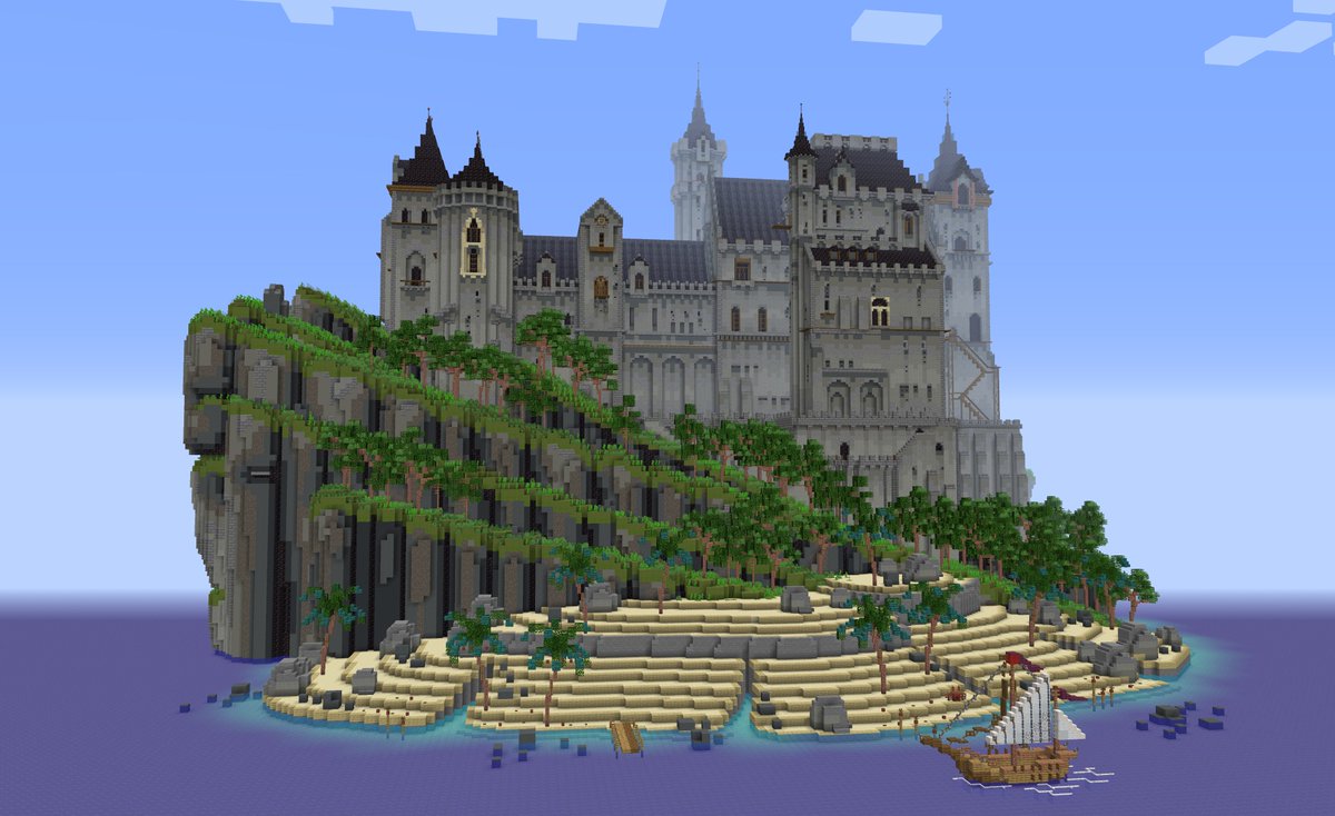 mimstar7's tweet image. 孤島にそびえる城

#Minecraft 
#Minecraftbuilds