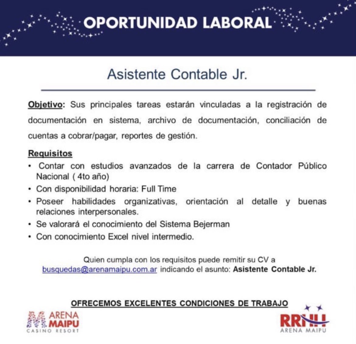 sagitariomaz's tweet photo. #asistentecontable #busquedalaboral #mendoza 
Me ayudan a difundir ? 🤩 https://t.co/766oPxCSRB