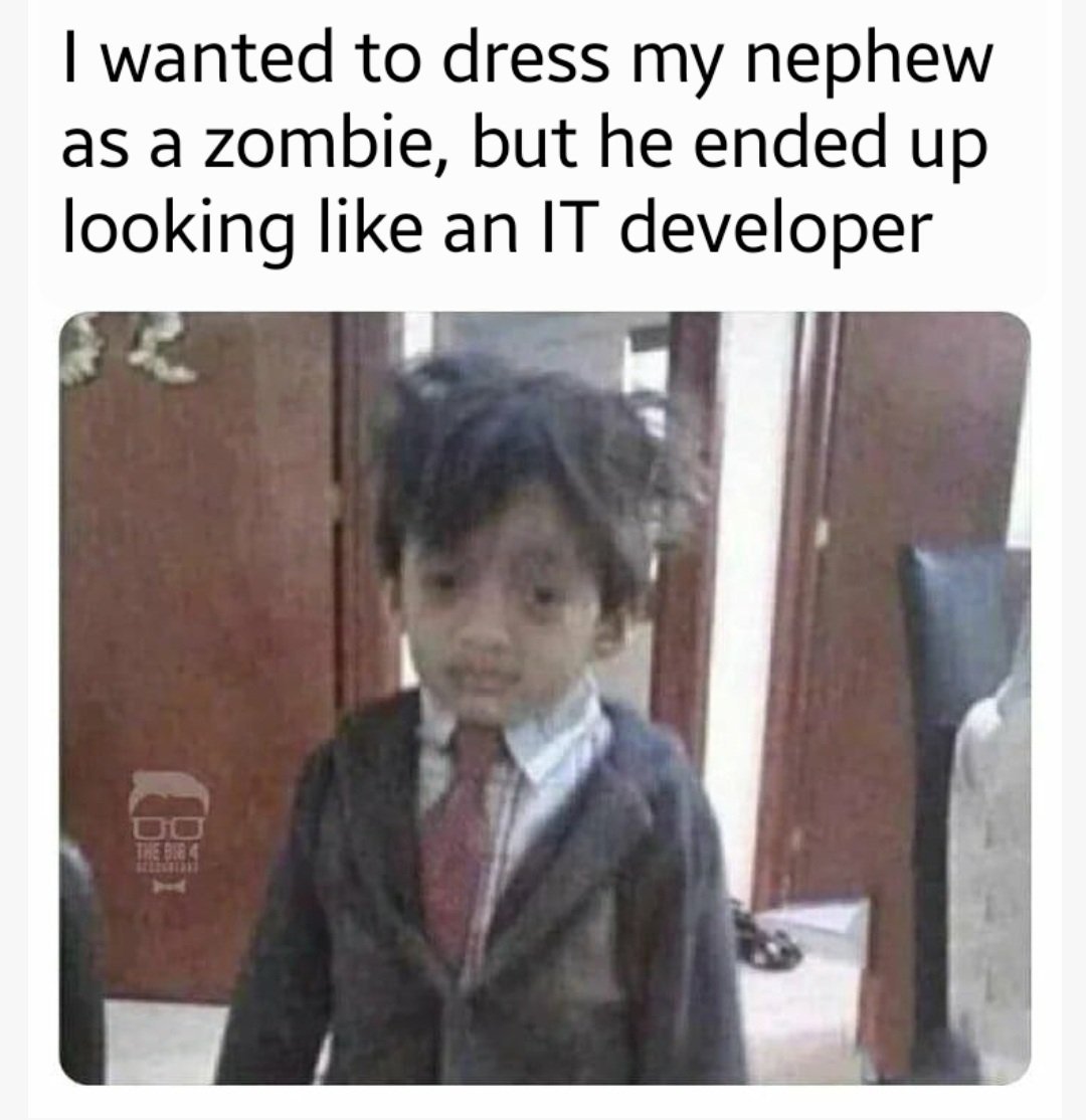OneMillionIT's tweet photo. Poor little IT developers 🥹🥲

#Tech #IT #ITworld #ITlife #ITfun #ITmemes #ITEmployees 
#Office #Officeworld #Officelife #Officefun #Officememes
#Corporate #Corporateworld #Corporatelife #Corporatefun #Corporatememes https://t.co/iovKHJnMPo