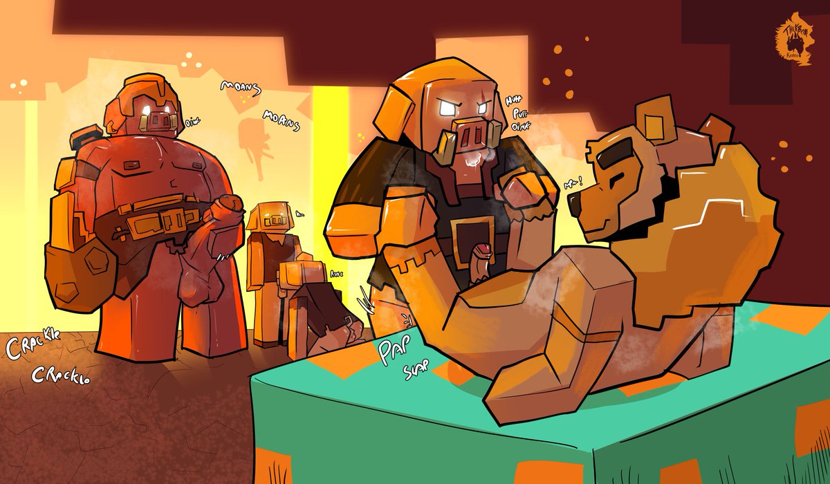 TheKinkBear's tweet photo. Minecraft Porn, but it's Karou getting fucked by Piglins https://t.co/qI4vVA9x8i
