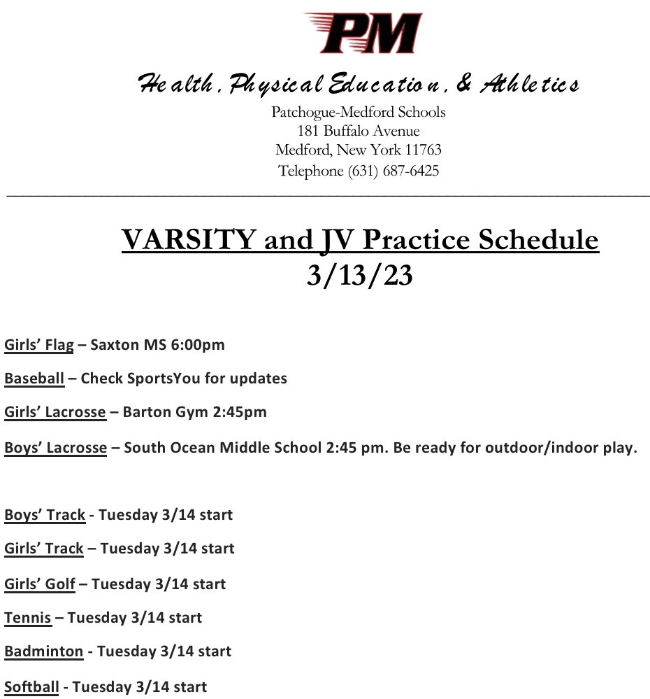 Pat Med Schools on Twitter: quot RT PatMedAthletics: Important schedule Pat Med Schools on Twitter: quot RT PatMedAthletics: Important schedule