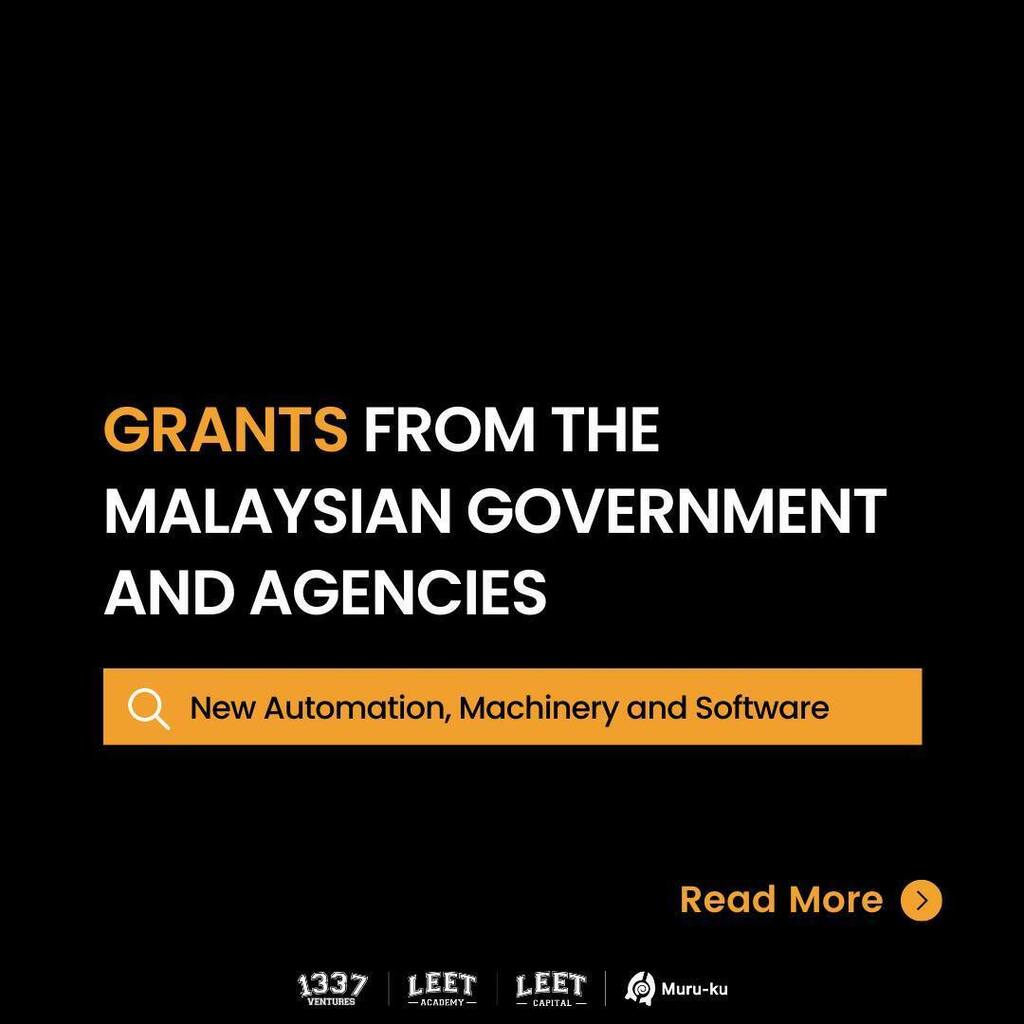 1337ventures's tweet photo. Check out this list of grants from the Malaysian government and its agencies to support Malaysian businesses. They are grants  to purchase new automation, machinery, and software.👇🏼

Source: SMI Funding (as of 21st February 2023)

#AlphaStartups #1337Ven… https://t.co/cU7JsH50in https://t.co/qii0G5VMW6