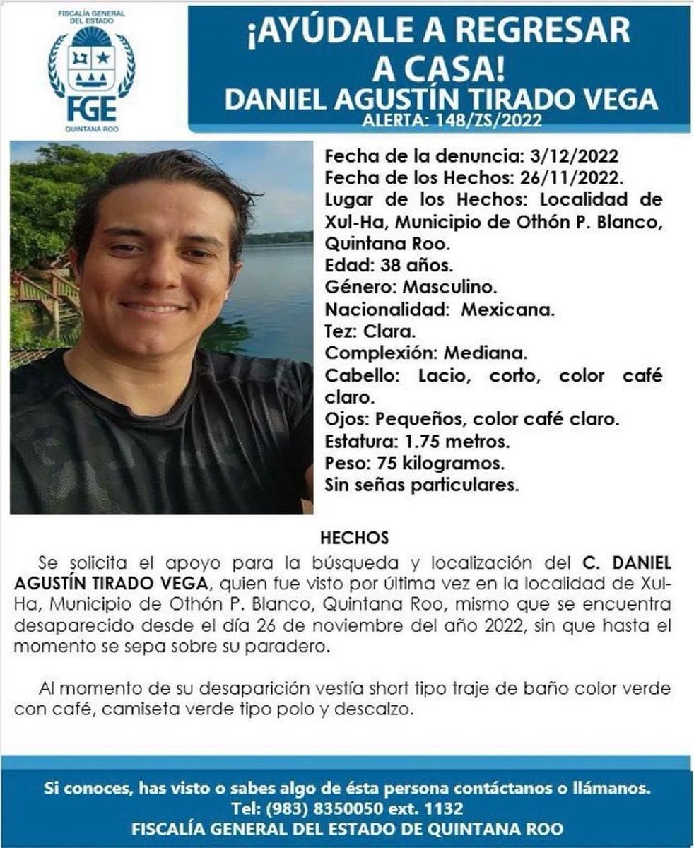 keikosashida's tweet photo. Ayúdenos a que aparezca 🙏🏾 

#DondeEstaDanielTirado
@jorgeramosnews @CarlosLoret
@PaolaRojas @CiroGomezL
@lopezdoriga @brozoxmiswebs
@aristeguicnn @beltrandelrio
@MaraLezama @rosaicela
@GN _MEXICO_ https://t.co/QkSMT5oRiP