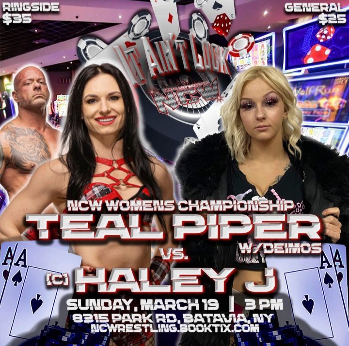 NVhowlingWolves's tweet photo. Sunday Sunday Sunday!!!
At #ItAintLuck
The Champ @HollyHoodHaleyJ
π
@arielteal
This is going to be soooo good!!
πΈ @NCWrestling1 https://t.co/wmhKUEVPTr