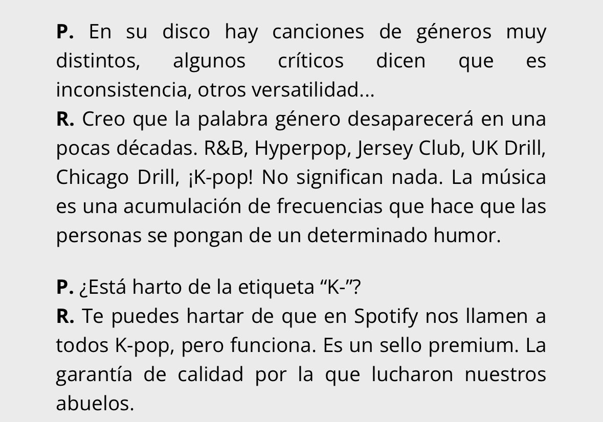 LiryOnni's tweet photo. Entrevista muy honesta y cruda de  #RM para el periódico español El país. Les dejo las partes que más me pareció interesante en donde habla del #kpop y de #corea.

Entrevista completa: https://t.co/HDkPwNoPO1 https://t.co/huXdFhHGEk