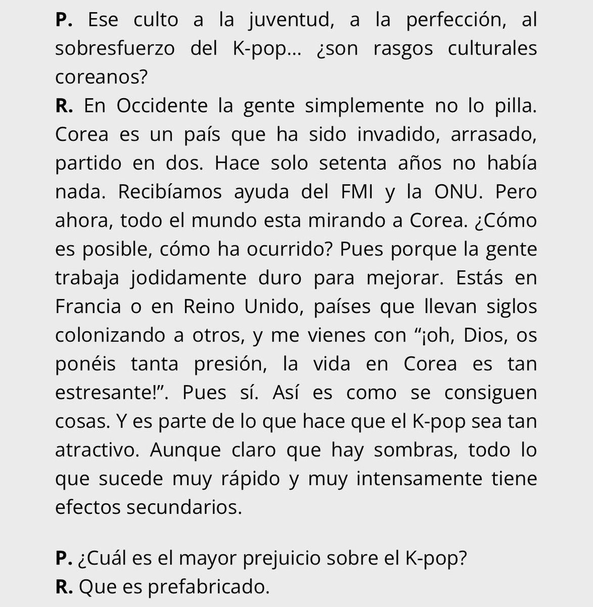LiryOnni's tweet photo. Entrevista muy honesta y cruda de  #RM para el periódico español El país. Les dejo las partes que más me pareció interesante en donde habla del #kpop y de #corea.

Entrevista completa: https://t.co/HDkPwNoPO1 https://t.co/huXdFhHGEk