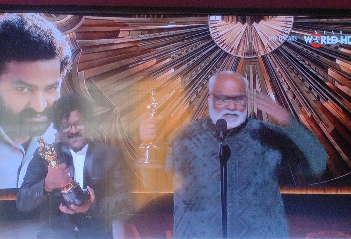 trinetra_paul's tweet photo. @RRRMovie  makes history!! Wins #Oscars for #NaatuNaatu 

#Oscars95 #Oscars2023 #Oscar2023 
@tarak9999 @ssrajamouli https://t.co/cRISWfok2c