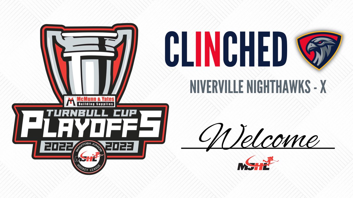 X - In their inaugural season, the <a href="/MJHLNighthawks/">MJHLNighthawks</a> have officially clinched their spot in the 2023 <a href="/McMunnandYates/">McMunn and Yates</a> #TurnbullCupPlayoffs 🏆

Welcome to the dance, Niverville!

#RoadToTheTurnbull
