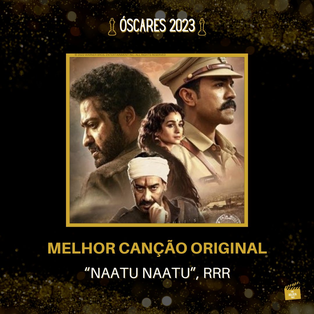 O próximo Óscar é o de Melhor Canção Original que vai para RRR, com a música Naatu Naatu! 😃 #Óscares2023