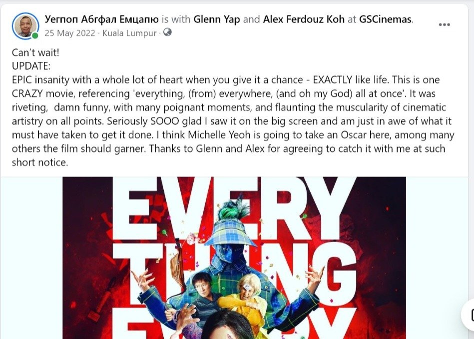 VernonAE's tweet image. Tell me I'm prescient?
#MichelleYeoh #EEAAO #DanielScheinert #DanielKwan #TheDaniels 
bit.ly/vpredicts-eeaao