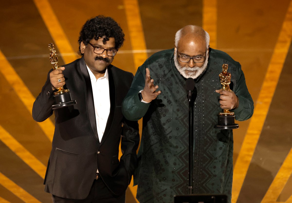 MTV's tweet photo. An incredible run for "Naatu Naatu" by @mmkeeravaani &amp; @boselyricist – from a Telugu hit to an #Oscars winning song. 🕺🕺 https://t.co/rtUvr77aKo