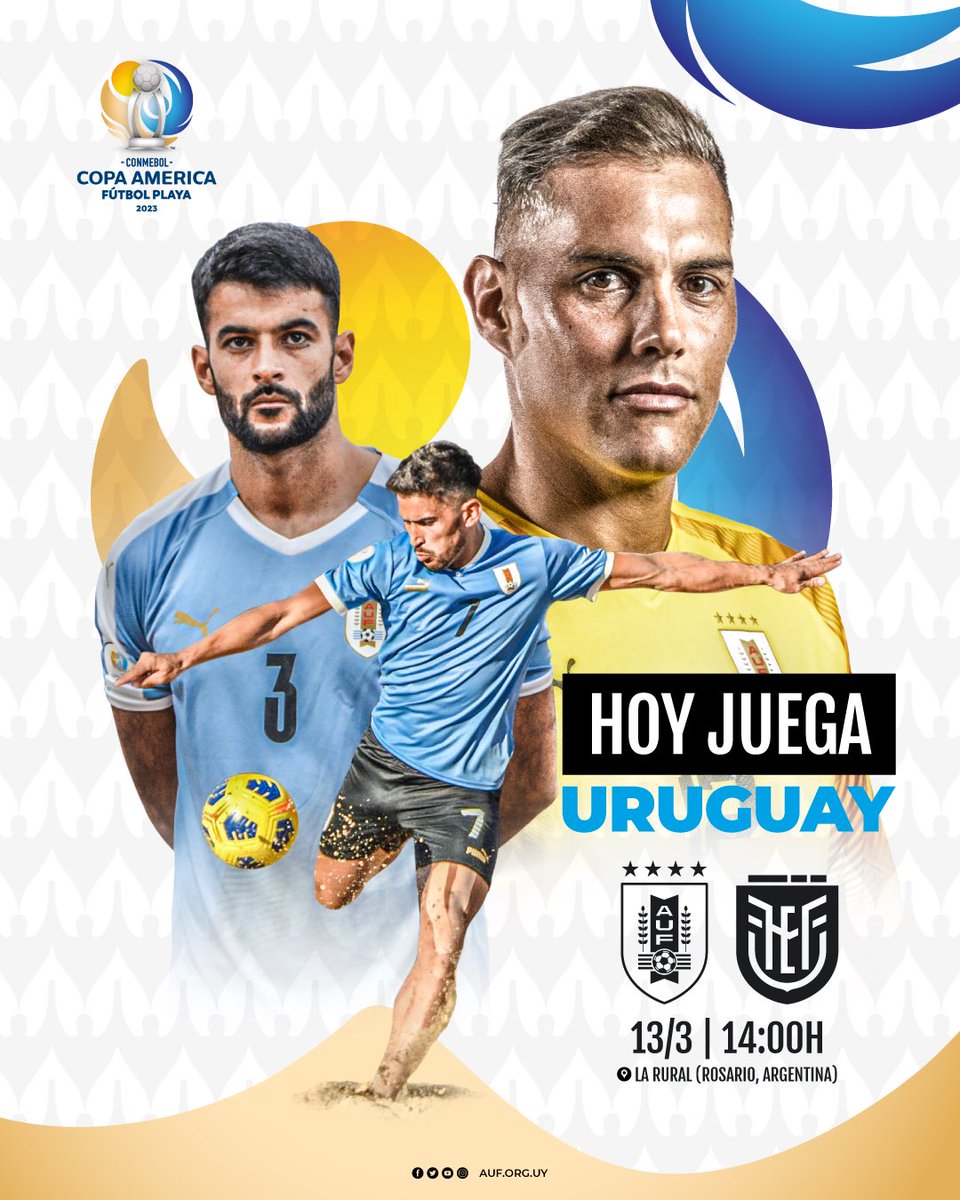 Fútbol Playa AUF on X: 🇺🇾 ¡𝗛𝗢𝗬 𝗝𝗨𝗘𝗚𝗔 𝗨𝗥𝗨𝗚𝗨𝗔𝗬! Se