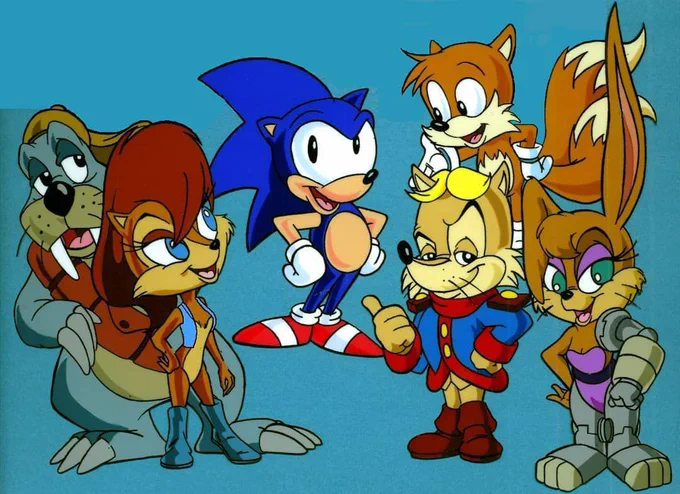 I loved watching Sonic SatAM/ Archie main characters become more Sonic like over time in their design. Most of their designs fit within the framework already because the artists got inspired by the mobini/animals you rescue. 