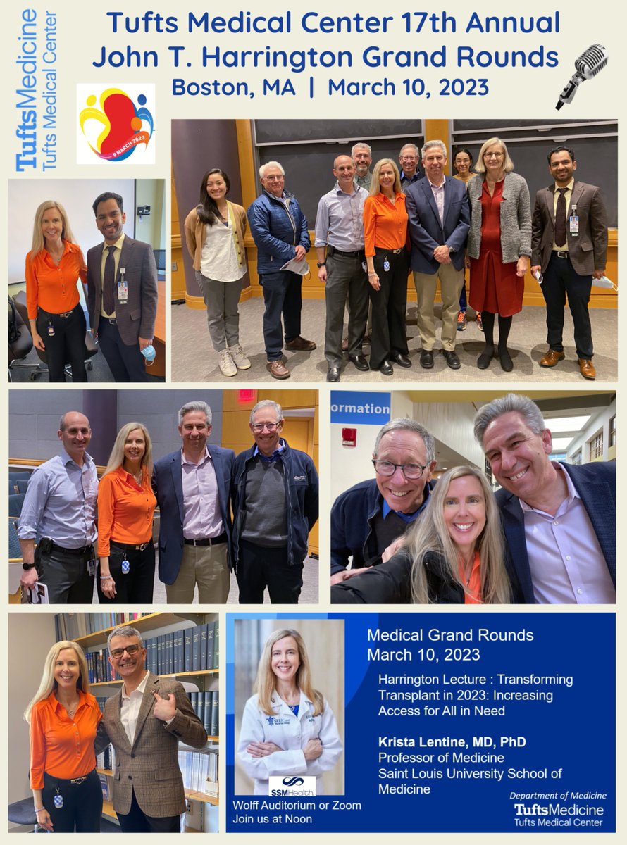 Krista Lentine, MD,PhD | FASN | FAST (@kristalentine) on Twitter photo 🌟Honored to present🎤‘Transforming #Transplant in 2023: Increasing Access for All in Need’ at 17th Annual <a href="/TuftsMedicalCtr/">Tufts Medical Center</a> #HarringtonGrandRounds🏥| #WKD 2023 celebration👏🏽
• Humbled to follow past esteemed #VisitingProfessors🙌🏾
🙏🏾#Grateful for robust attendance➕engagement🤝🏽 🌟Honored to present🎤‘Transforming #Transplant in 2023: Increasing Access for All in Need’ at 17th Annual <a href="/TuftsMedicalCtr/">Tufts Medical Center</a> #HarringtonGrandRounds🏥| #WKD 2023 celebration👏🏽
• Humbled to follow past esteemed #VisitingProfessors🙌🏾
🙏🏾#Grateful for robust attendance➕engagement🤝🏽