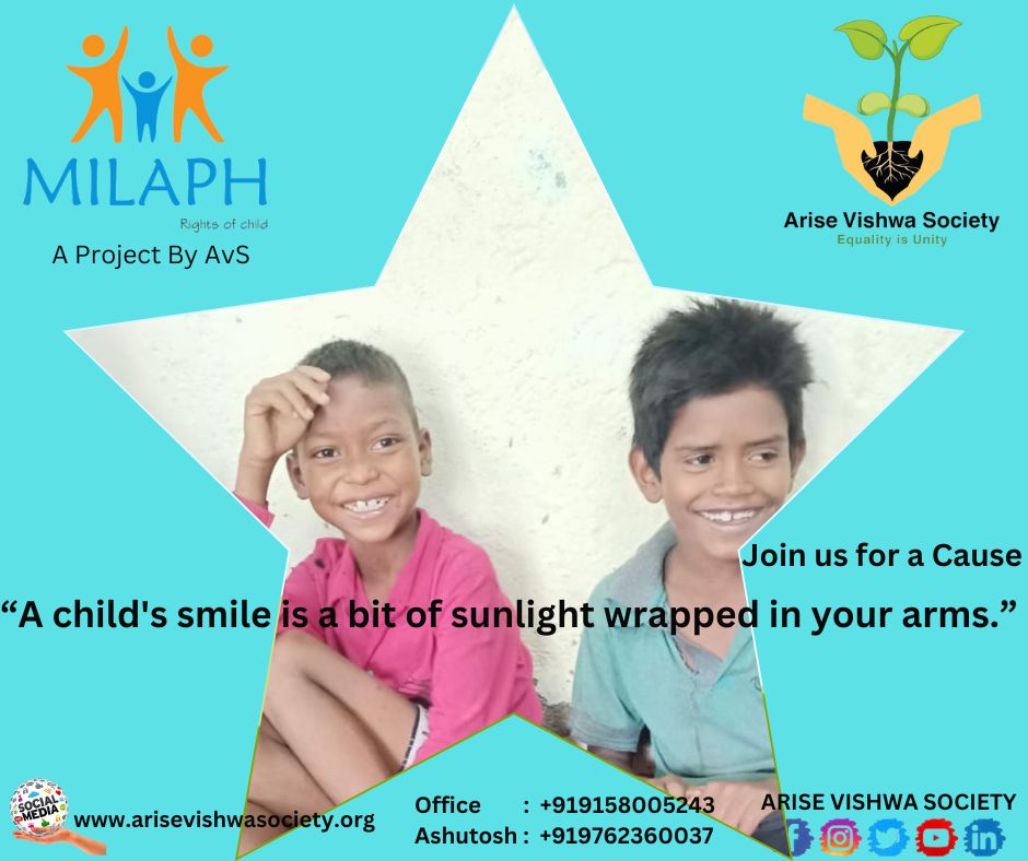 AriseVishwa's tweet photo. “A child's smile is a bit of sunlight wrapped in your arms.”
#AriseVishwaSociety
#MILAPH #RightsofChild #Joinusforacause #Volunteering #Sponsor #Charity #Donate #CSR #QualityEducation #ZeroHunger #SDGS https://t.co/92Wcsa1btx