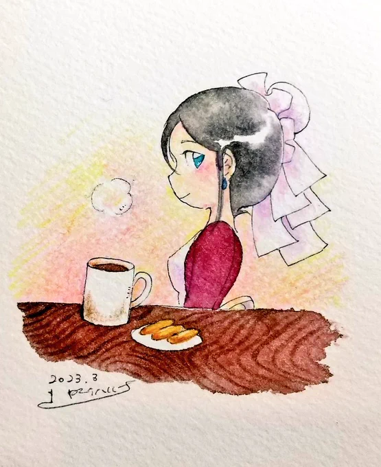 本日の1ページ喫茶。雨宿りにどうぞ。 