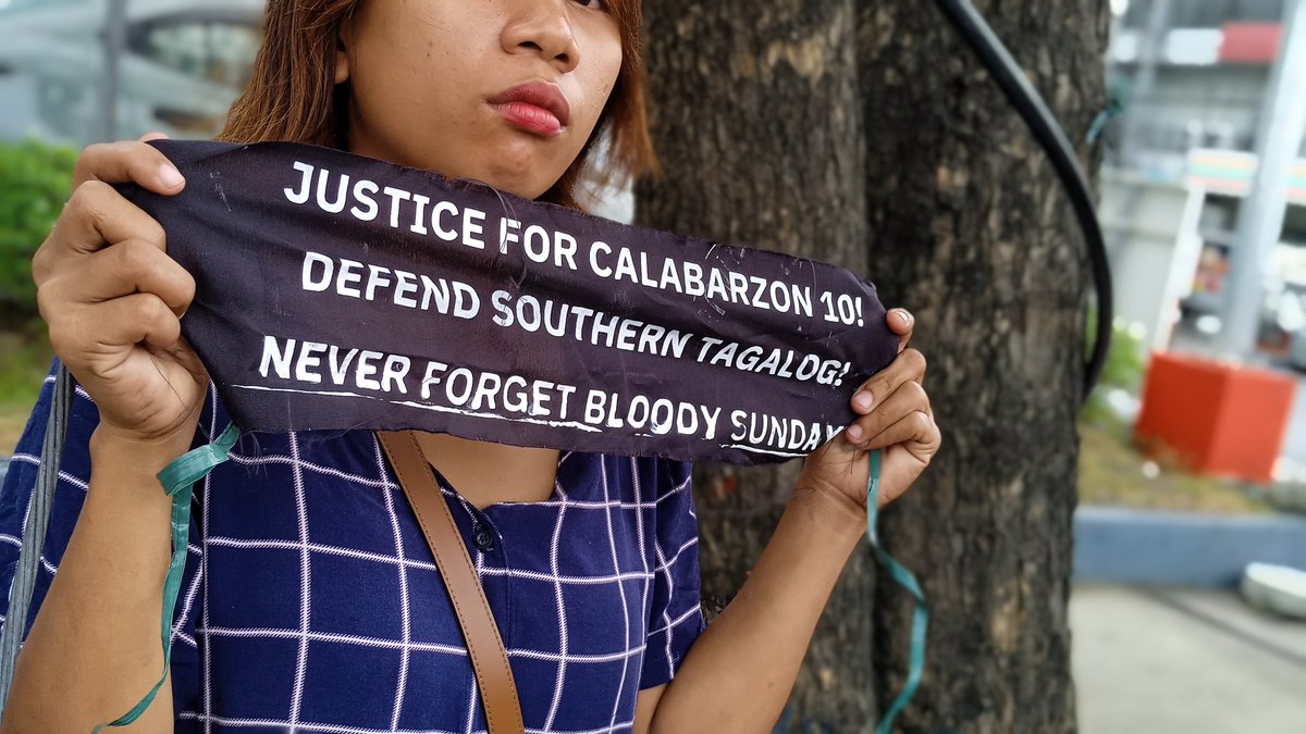 LakapatiLaguna's tweet photo. JUSTICE DELAYED IS JUSTICE DENIED!

Lakapati Laguna and other organizations led by Free Laguna 5 Network mounted a protest following Cabuyao RTC's rescheduling of Mags Camoral's case hearing for the fourth time today, March 13.

#DefendSouthernTagalog
#HandsOffQueerActivists https://t.co/Xvi1A5a3k9