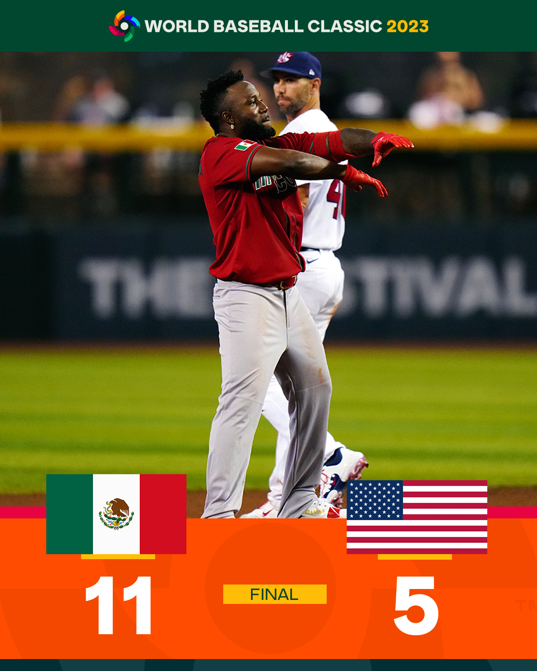 World Baseball Classic on X: Team Mexico stuns Team USA in Phoenix!  #WorldBaseballClassic  / X