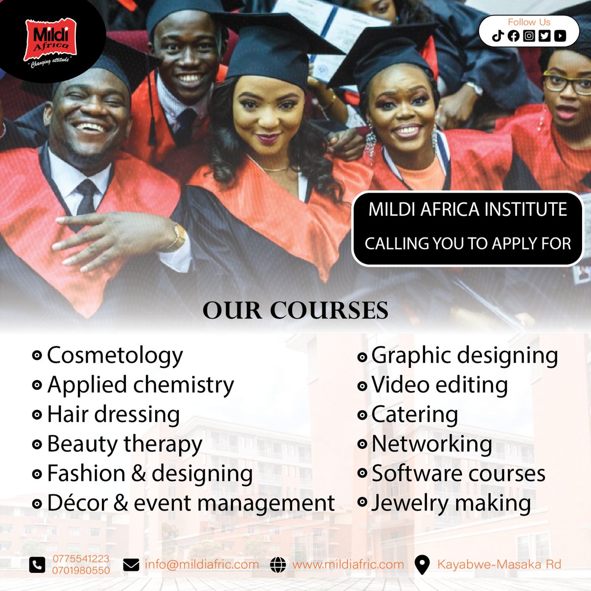 mildiafric's tweet photo. Get new skills with experienced professionals at Mildi Africa Institute.
Your new skills will enable you to start your life
#skills #hairdressingcourse #uganda #kampala #mildiafricainstitute https://t.co/tx5W0XWtRW