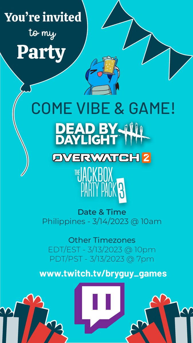 bryguy_games's tweet photo. Didn't get to stream on my actual birthday so i'm gonna spend it on this day! Thank you all for the birthday wishes. Catch ya'll there! https://t.co/pydwIafx4y
