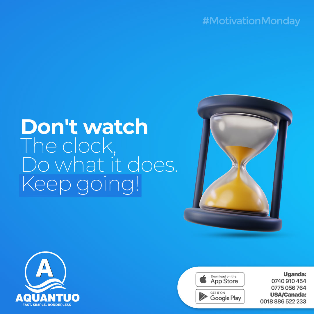 aquantuouganda's tweet photo. Time is precious, so make the most of every moment.
Don't let the clock control your day, but take control of your time and make it count!
#MotivationMonday #AquantuoShipping https://t.co/OaNiYv4p3b