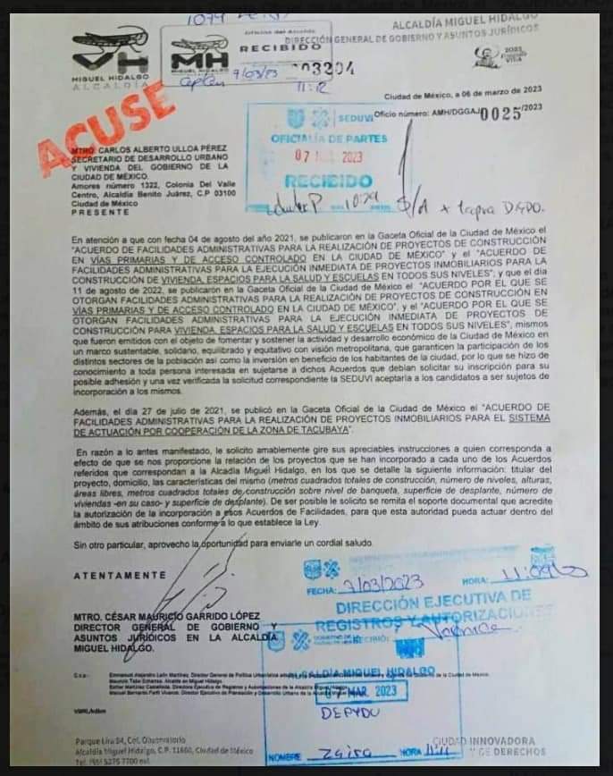 Mira <a href="/Carlos_UlloaP/">Carlos Ulloa</a> @seduviCDMX #SecretarioDeLasFacilidadesAdministrativas 

Ni la <a href="/AlcaldiaMHmx/">Alcaldía Miguel Hidalgo</a> cuenta con información de las obras con facilidades administrativas.

Mucho menos los ciudadanos.

Traes un desmadre inmobiliario.