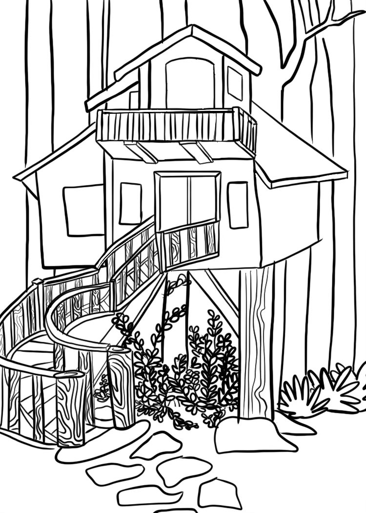 Cartoon 71/365, year 3. Treehouse :)