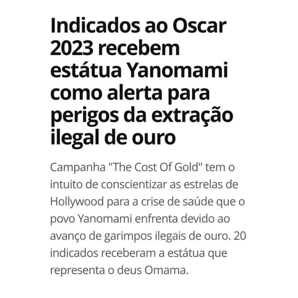 stapafurdyo's tweet photo. #TheCostofGold too #Oscars2023
#Oscars na @tntbr #Yanomami 🏆 #Omama https://t.co/PHSfJHrvAR