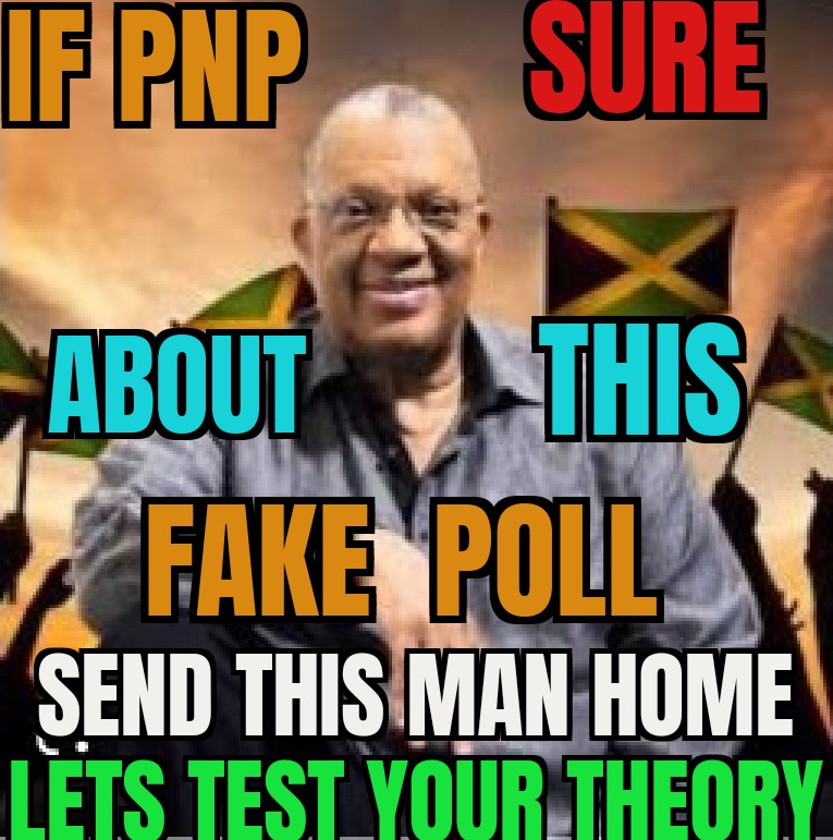 duttylaborite's tweet photo. ALL WE A SAY TO THE @JamaicaPNP @JohnPolack4 @LambertBrownJa @rovertsirrah @2Brushie
@JamaicaGleaner
A 1 THING TO BELIEVE LIES BUT TO BELIEVE YOUR OWN LIES IS A #DIFFERENTKIND OF STUPID SO IF UNO THINK THE POLL IS CORRECT TELL @DrPeterPhillips FI RESIGN LETS TEST THE THEORY https://t.co/qz86QOJsA7