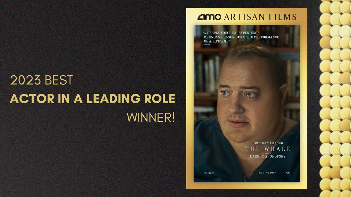 AMCTheatres's tweet photo. Congratulations Brendan Fraser! #Oscars95 https://t.co/1AzImmRIiJ