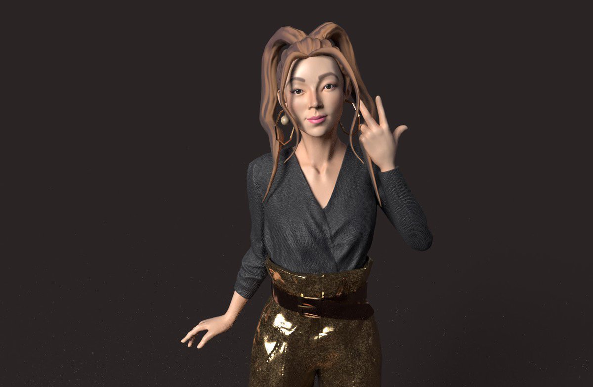 welcome our #cool #supercute #vibrant #sassy gal 🤧 finally a part of our family … Do you like her too ?? 😍 #NFTCommunity  #nft  #nftart  #3DModel #3Danimation #3DRender #characterdesign <a href="/opensea/">OpenSea</a>