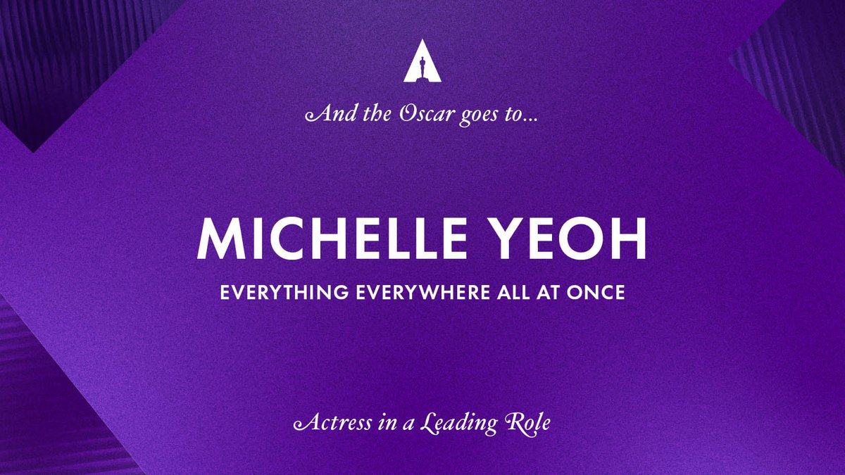 Of all the universes, we live in the one where Michelle Yeoh makes history as the first Asian woman to win the Best Actress Oscar—love that for us! #Oscars #Oscars95