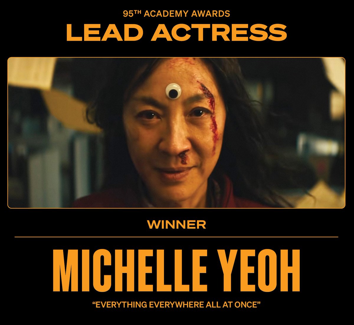 SceneSequence's tweet photo. Michelle Yeoh - 'Everything Everywhere All At Once' - Best Lead Actress #Oscars #Oscars2023 #Oscars95 https://t.co/mWvs1kCAKl