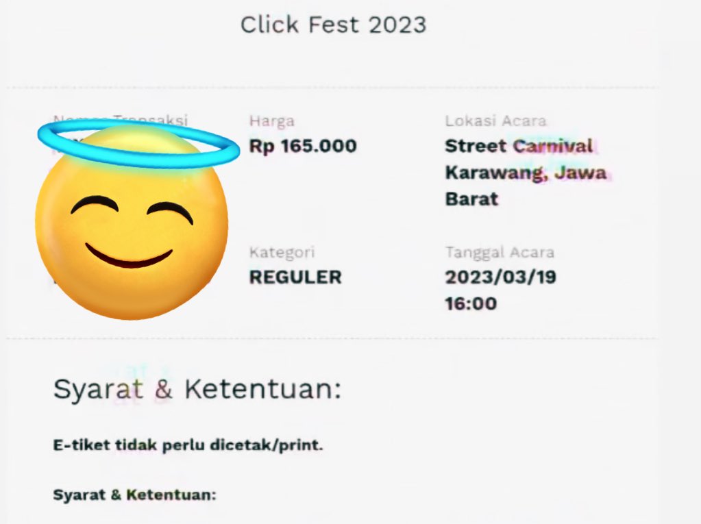 styories's tweet photo. yuk tiket clickfest krw harga miring masi banyaak #zonauang https://t.co/q9VzzUFb0h