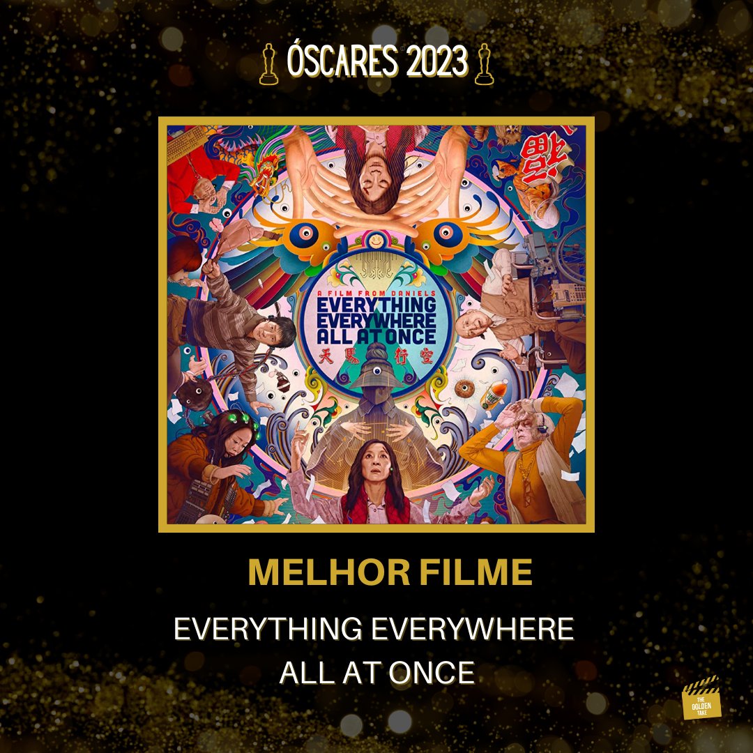 E o último prémio da noite é o de Melhor Filme apresentado por Harrison Ford! E o grande vencedor da 95ª edição dos Óscares é  EVERYTHING EVERYWHERE ALL AT ONCE! 👁️ #Óscares2023
