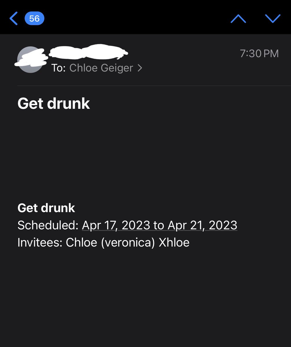 chloegeiger_'s tweet photo. adulting : calendar invites to drink https://t.co/AZYFWdo1I3