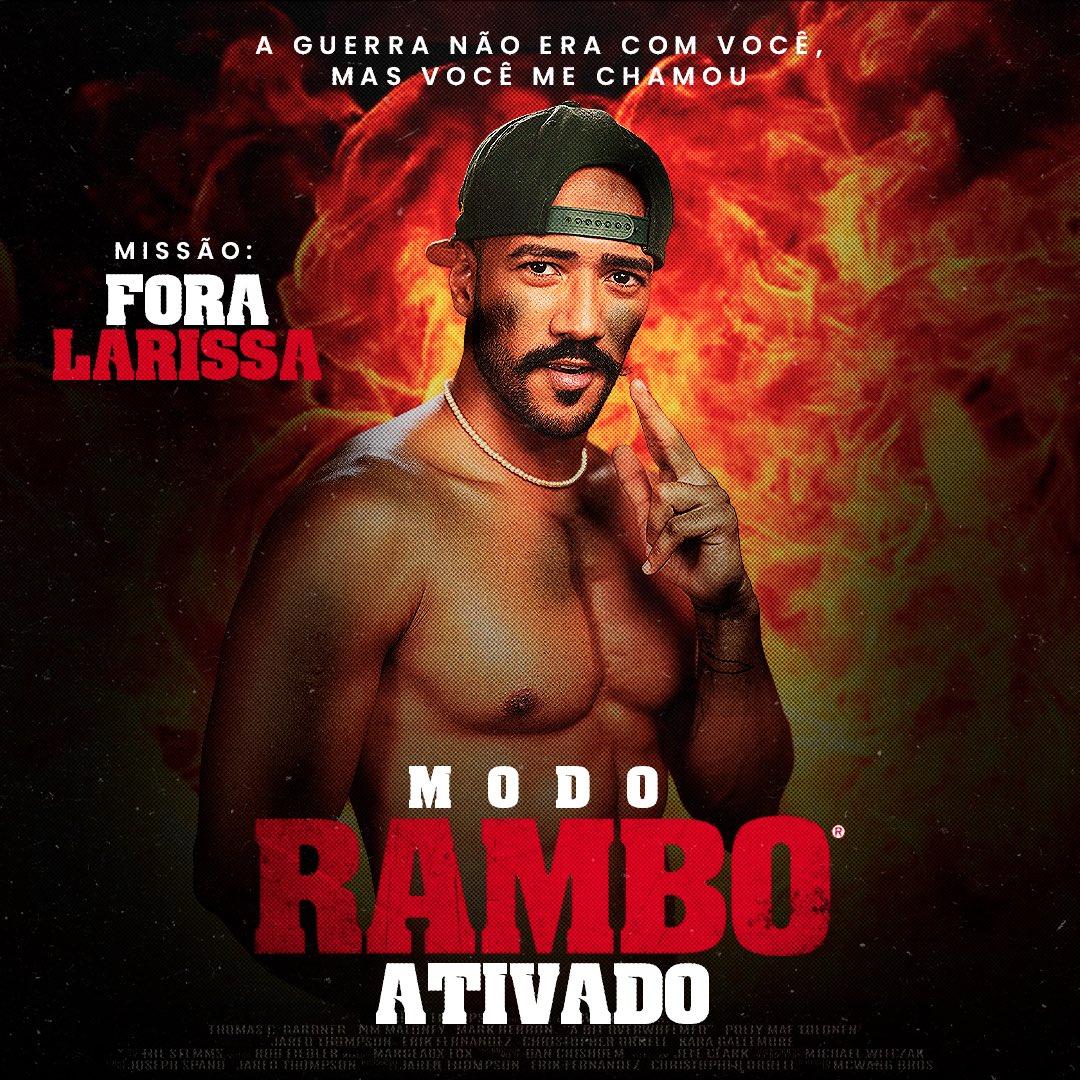 🔴 MUTIRÃO MODO RAMBO ATIVADO 🔴

🥬 A CADA 10 VOTOS QUE VOCÊ DER, COMENTE UM EMOJI AQUI. 

❌ O voto é para ELIMINAR! Vote NA LARISSA.

⏰ Encerra às 01h. 

🎯 Meta: 1000 RESPOSTAS!

📲 gshow.globo.com/realities/bbb/…

#ForaLarissa #FicaAlface #BBB23