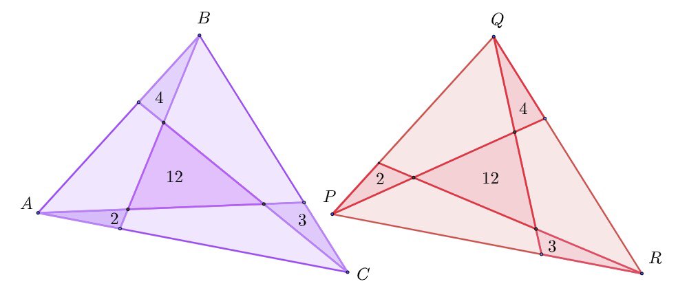 kazakov_yu's tweet image. #mathpuzzle #geometrypuzzle #puzzle Compare areas ABC and PQR.