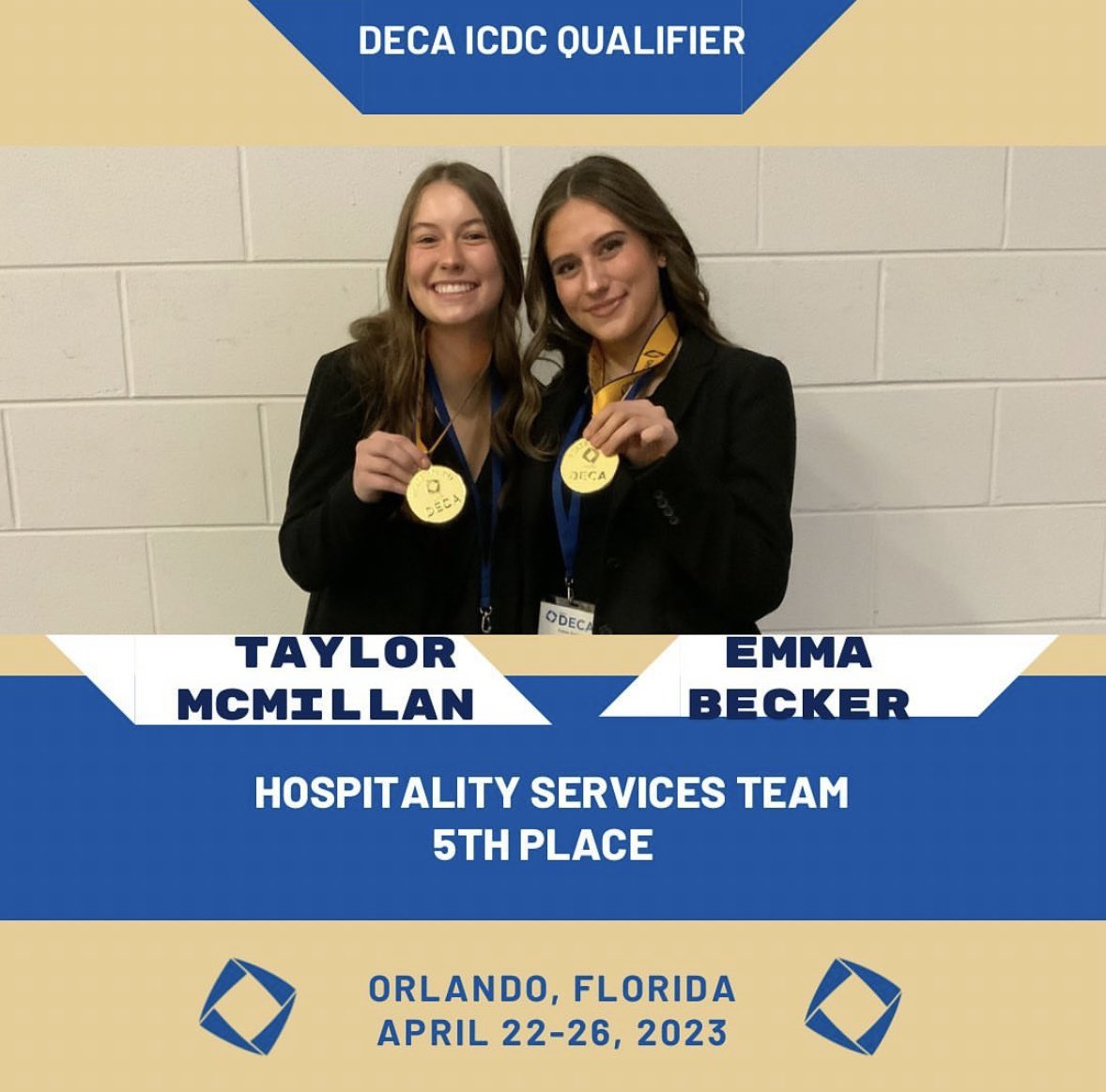 ebeckermktg's tweet photo. Look who qualified for Nationals… 🏅☀️⭐️ #GetTheEdge #DECA https://t.co/Smu4bnnUlr