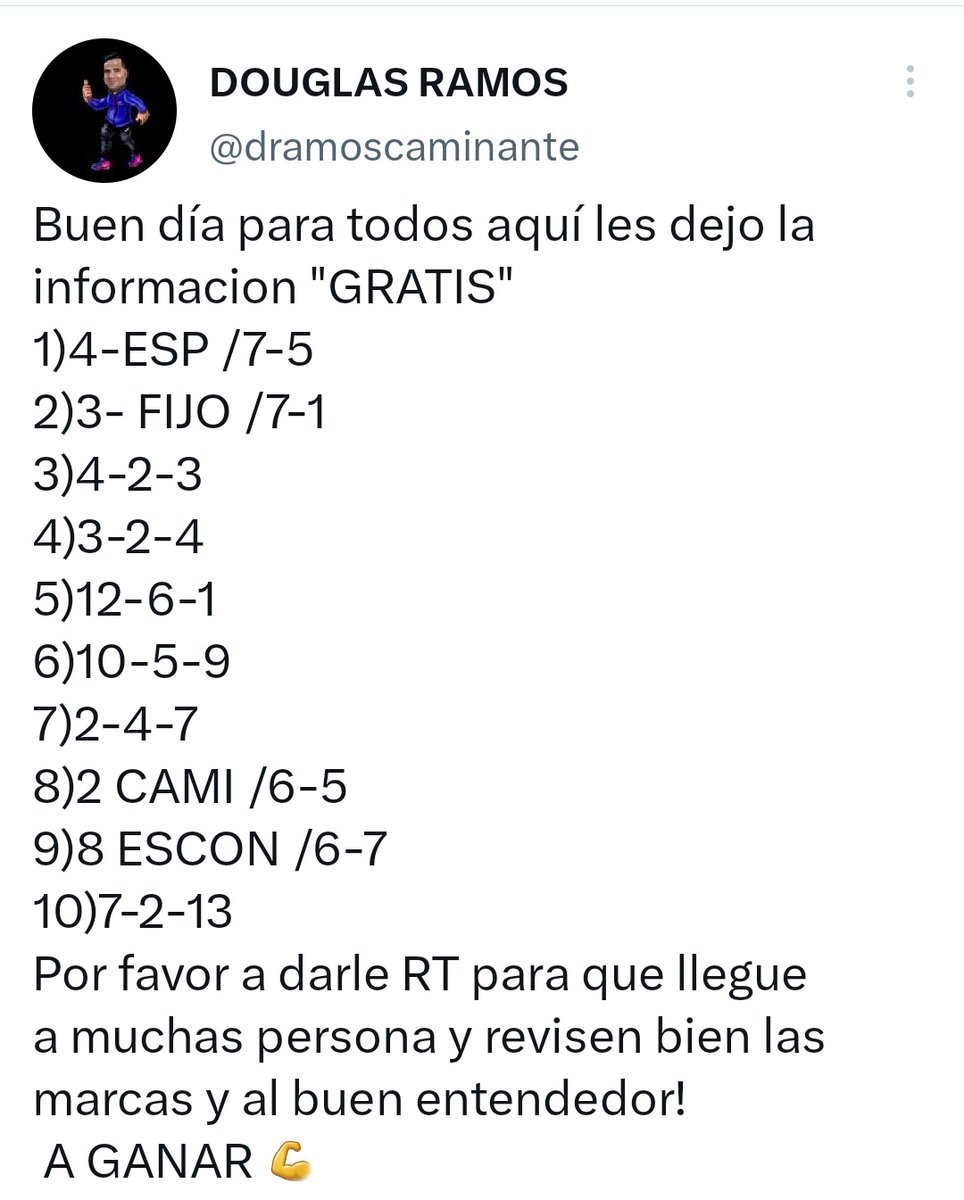 Para estar 6 meses alejados de las carreras creo q la reaparecida no estuvo tan mal,falto suerte con el escondido ALCARAZ pero le metimos dos buenas TADEO y SRA FLORENCIA lo bueno es q es GRATIS!! Que opinan seguimos regalando información los domingos?