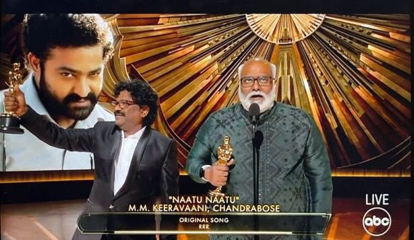 SyamalaOfficial's tweet photo. “ Super proud and excited as I read the news!! 
The Roar has only gone higher ! 
Congratulations to the whole team of RRR for winning the most prestigious award!! What an incredible achievement for making the whole country proud !! “ @ssrajamouli @mmkeeravaani @boselyricist 👏🙌 https://t.co/MRRMOXN9NS