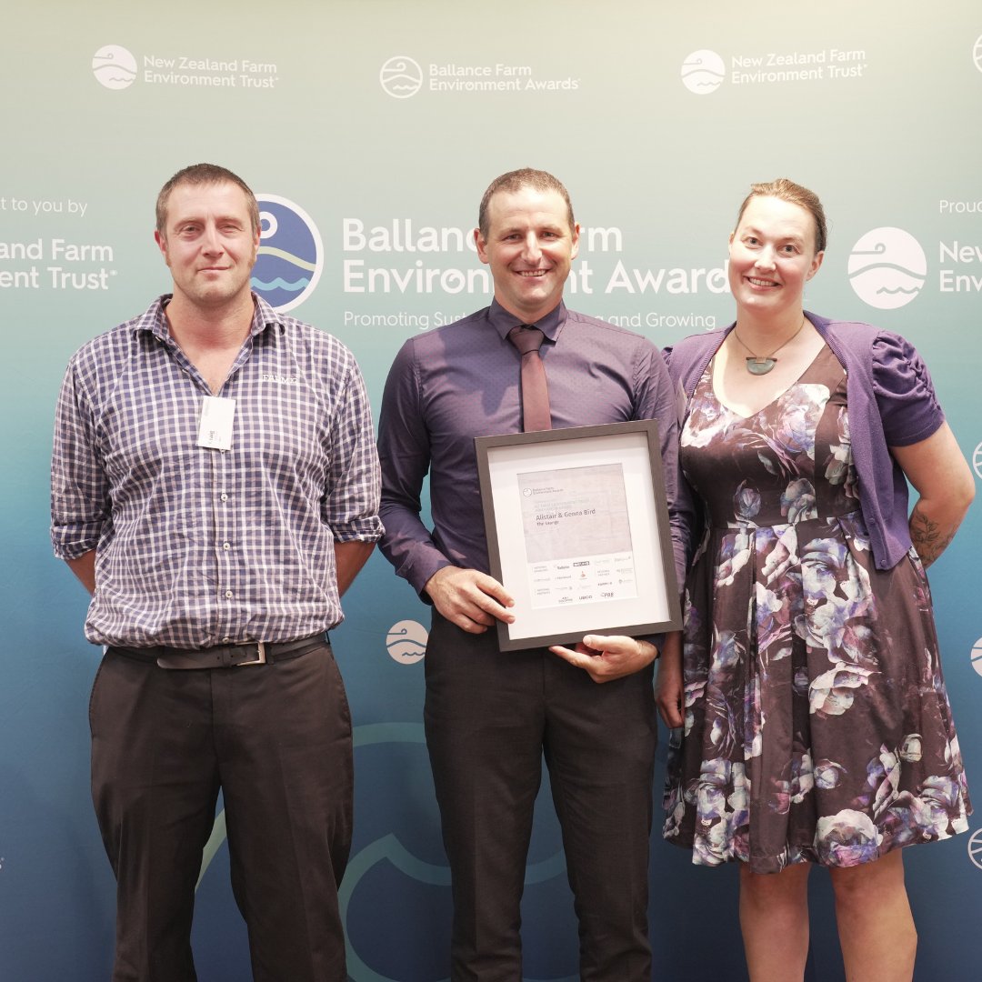 Amazing work to Alistair and Genna Bird for winning four Canterbury Ballance Farm Environment Awards! You're out there smashing it; well deserved 💙

#farmiqfarmers #nzfarming #agritech