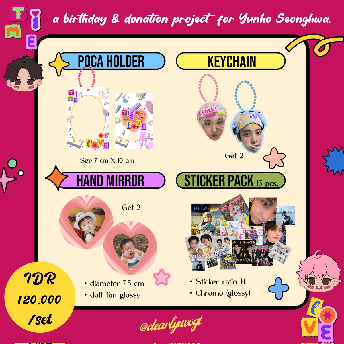 RYULWHISPER's tweet photo. Time of Love 💌
Birthday &amp; Donation project for Yunho Seonghwa.
by @dearlywoogi 

PREORDER IS NOW OPEN!
period: Mar 13 – Mar 22 2023

🖇 https://t.co/suZQFPKE4n

limited slot available!
any question? DM💗

ㅡ
#TimeofLove #YUNHO #SEONGHWA https://t.co/7VQ0DW23fY