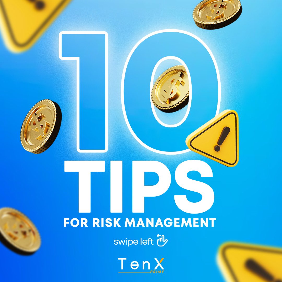 tenxprimeglobal's tweet photo. Risk will always exist in Forex trading, no matter if you’re on entry level or a professional trader, but it can be reduced if managed.
Here’s 10 tips on how you can manage your risk in Forex trading.
#TenXPrime #tradingtips #tradingmadeeasy https://t.co/ITtG5dslno