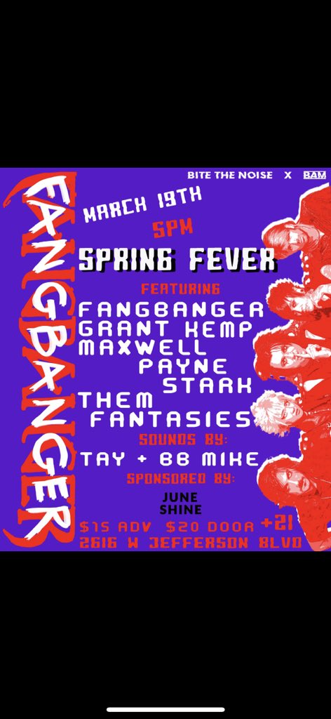 fangbangerband's tweet photo. Come see us next Sunday 19th in Los Angeles! https://t.co/JY3fTh97Rx https://t.co/M0HtXJ2vxe