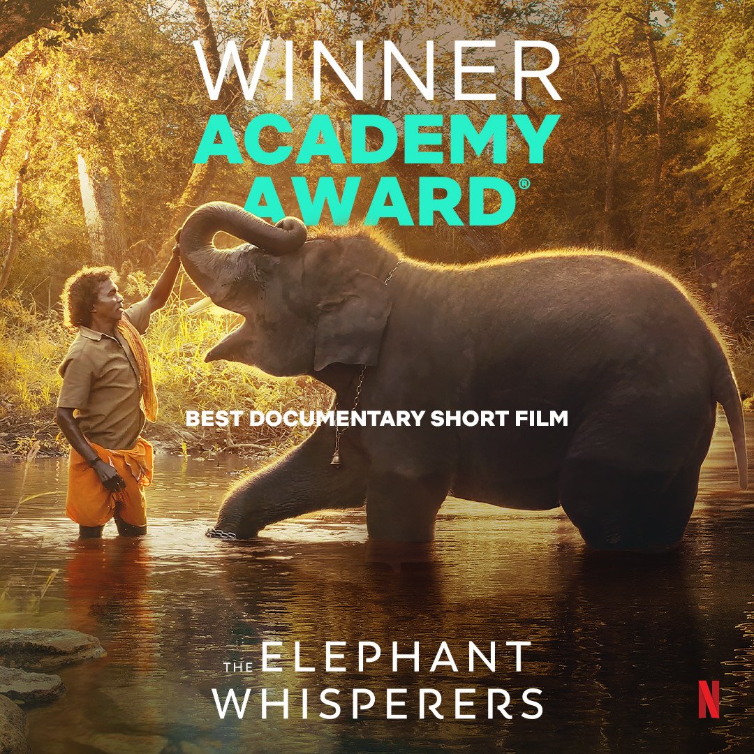 Congratulations to the team of #TheElephantWhisperers for winning #Oscar award for Best Documentary Short Film from INDIA ❤️

#AcademyAwards
@Sai_Pallavi92 @guneetm #KartikiGonsalves @NetflixIndia