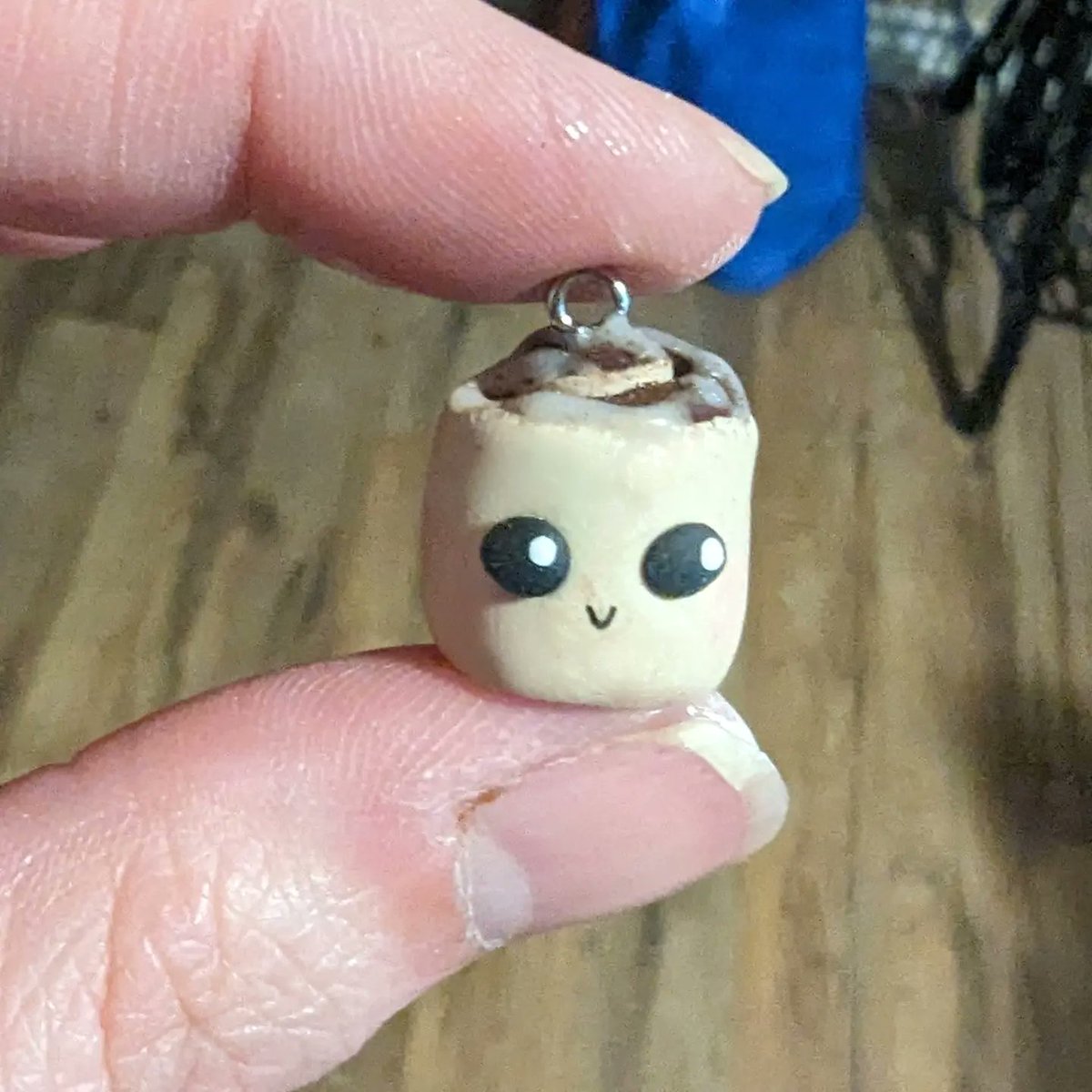 HellhoundDice's tweet photo. Hi these aren't dice at all but I wanted to take this afternoon to just make something that made me happy. They're not perfect but I love them. Enjoy the babies 🥹

#clay #clayart #kawaii #charm #clayjewelry #art #claycreations https://t.co/lg1iAXhLq5