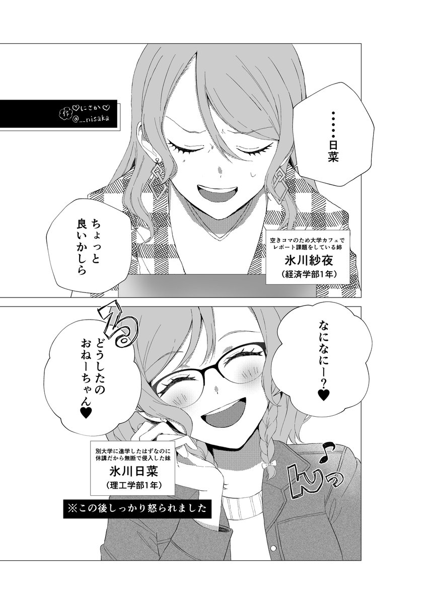 いしださんのさよひな大学生合同本に1P漫画を出させていただきました〜!!🌟同大学進学だったので供養ですが……🙏🏻 慶鵬大合格と卒業本当におめでとう(T_T)💖双子で仲良く登校するのかな どうなっちまうんだ………… 