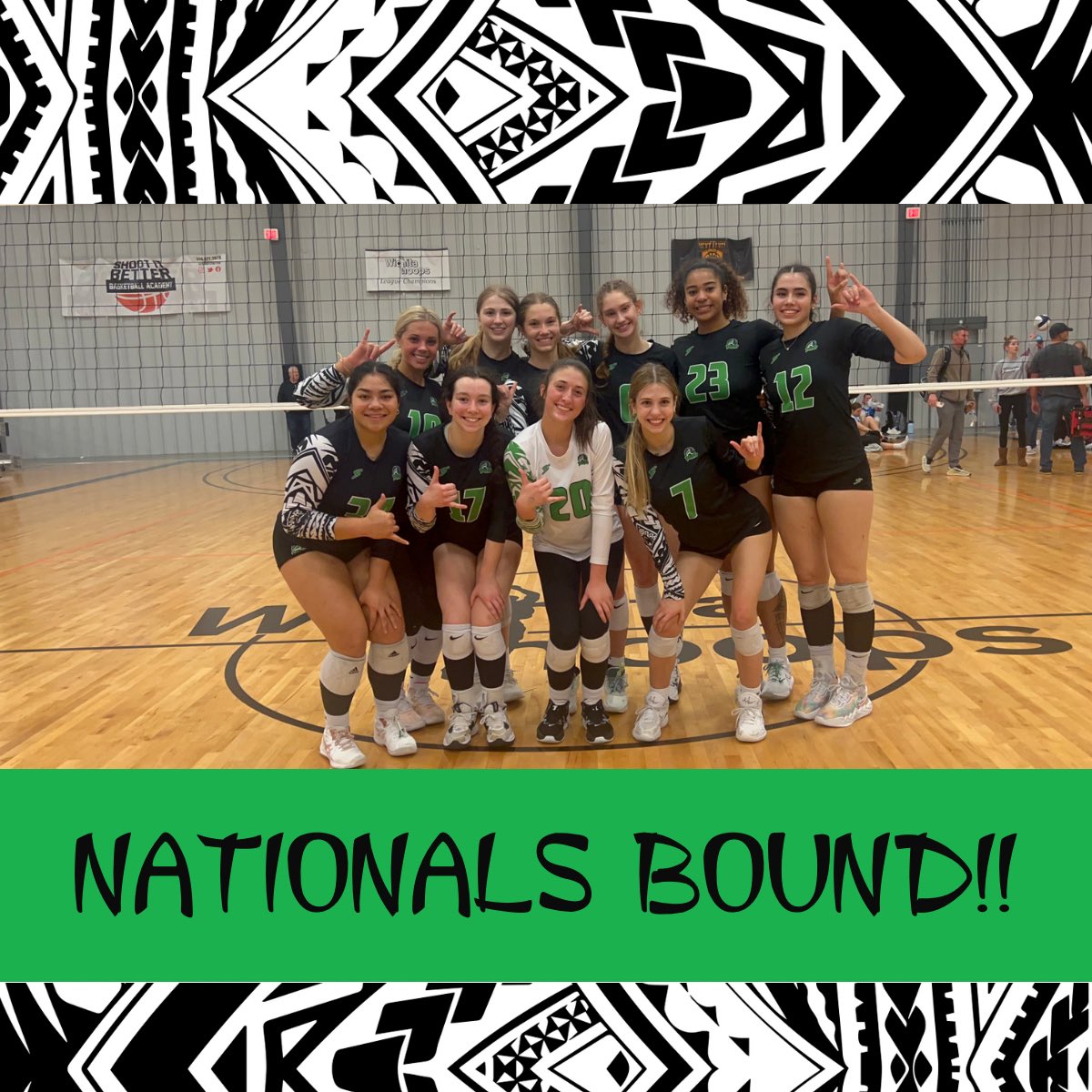 💚🖤BID ALERT🖤💚

Congratulations to Pōhaku 17-1 for finishing 3rd in Power League and earning their bid to Nationals! 🤙🏽 #IMUA #ROCKCITY #ROCKNATION
