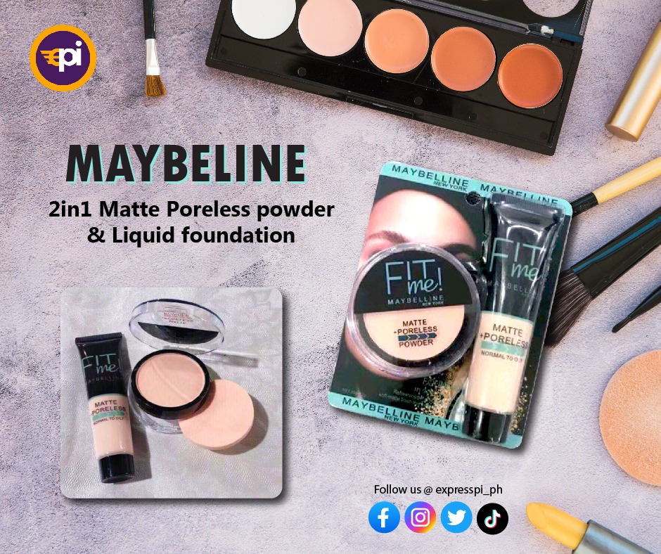 Say goodbye to pores and hello to a perfect complexion. Maybelline's Matte + Poreless Powder and Liquid Foundation is just what you need! 

Order it now and love your look here at expresspi.app/shop/maybellin…

For more products, visit us at expresspi.app
========
#ecommerce
